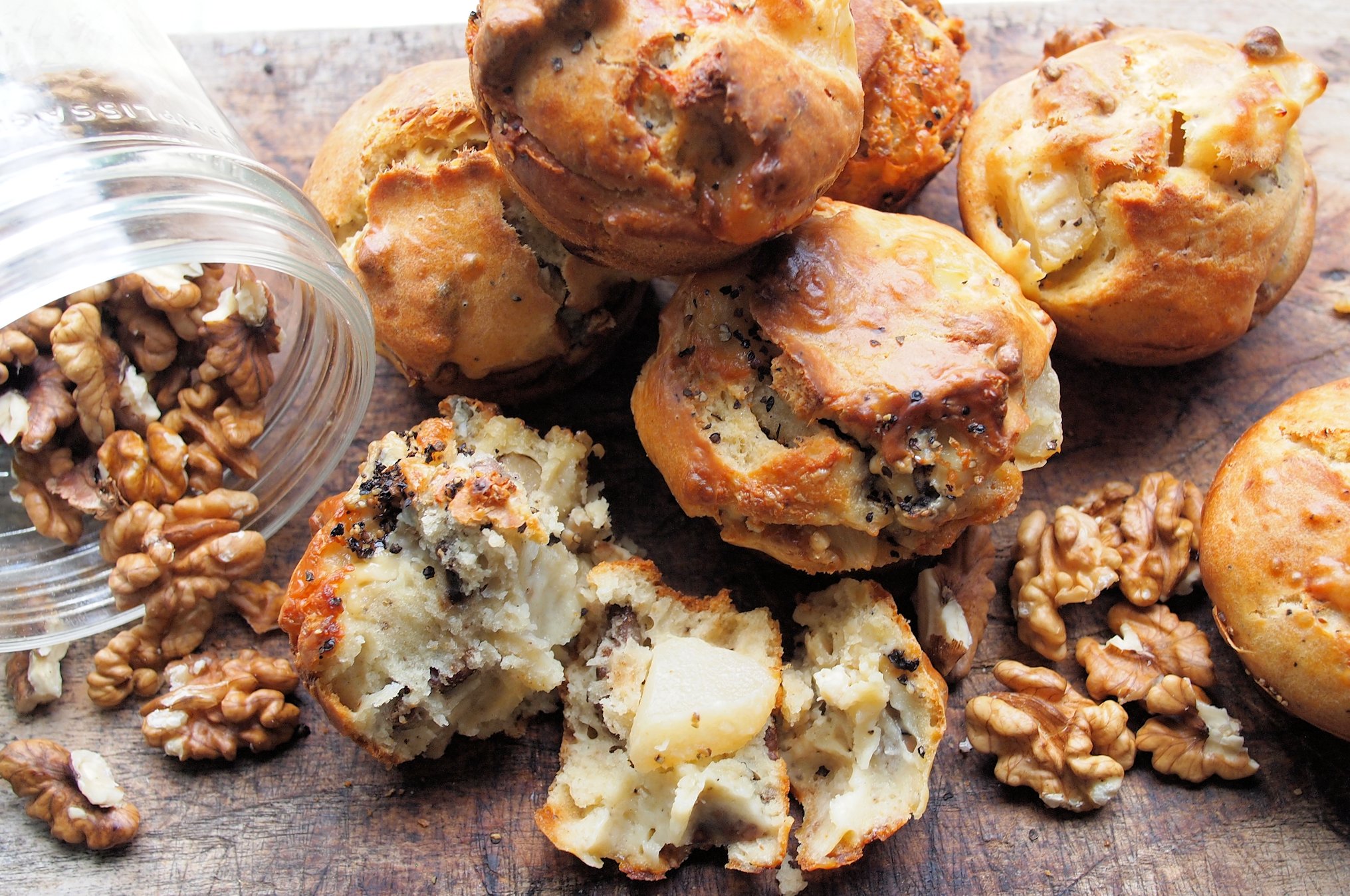 Pear, Cheese & Walnut Scones