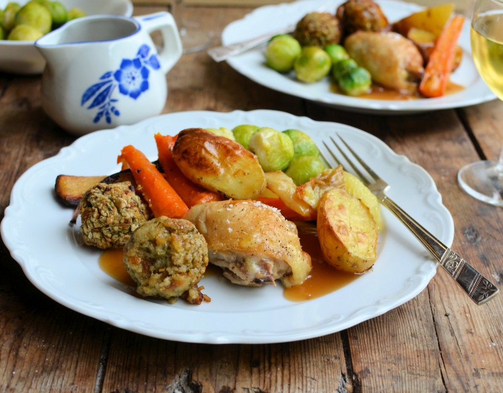 Midweek Roast Chicken Dinner, Cider & Onion Soup with Cheese Croutons ...