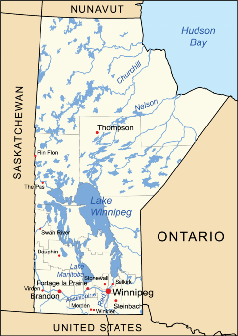 Across Canada Winnipeg Steinbach And Manitoba Lavender And Lovage   Manitoba Generalmap 482x680 