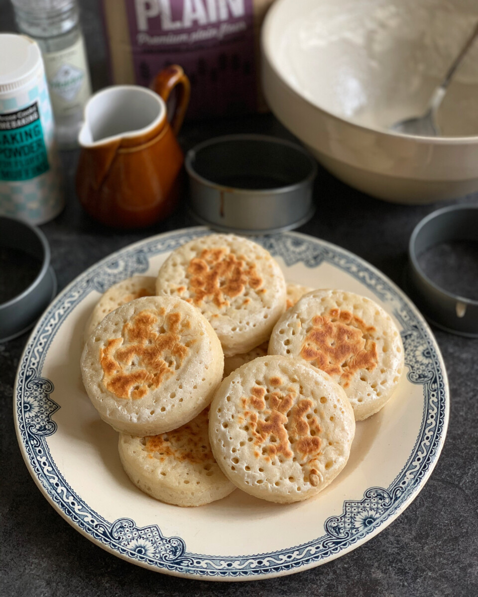 Easy Three Ingredient Sourdough Crumpets Lavender And Lovage