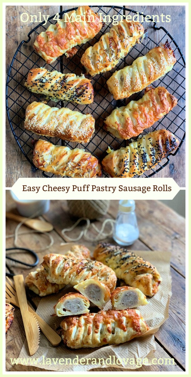 Easy Cheesy Puff Pastry Sausage Rolls - Lavender And Lovage