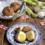 Air Fryer Coronation Chicken Scotch Eggs