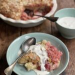 Rhubarb & Strawberry Pudding Cake