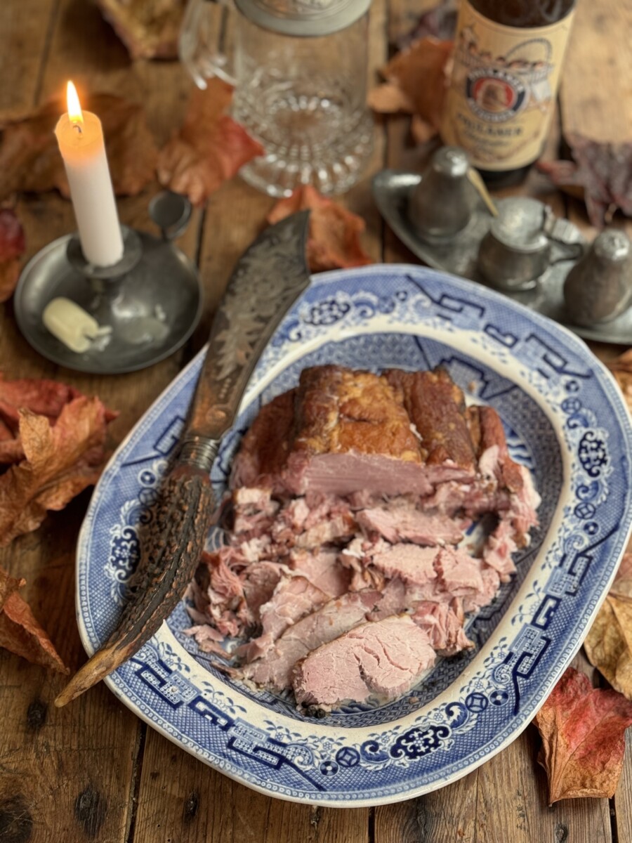 Bacon glaceado com melaço de fogão lento